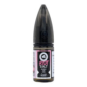 Bottle of Bubble Gum Riot Squad Punx Nic Salts featuring bright pink packaging with bold bubble gum bubble illustrations, vibrant 'Punx' branding, designed for nicotine salt vape devices.